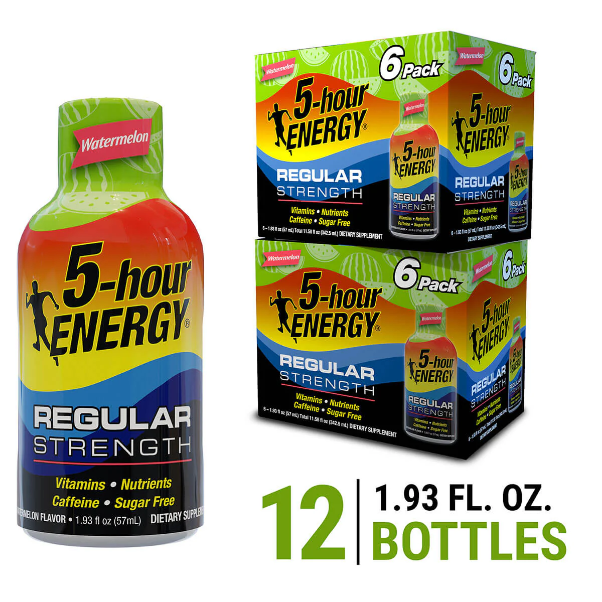 Watermelon Flavor Regular Strength 5-hour ENERGY Shots - Image 3