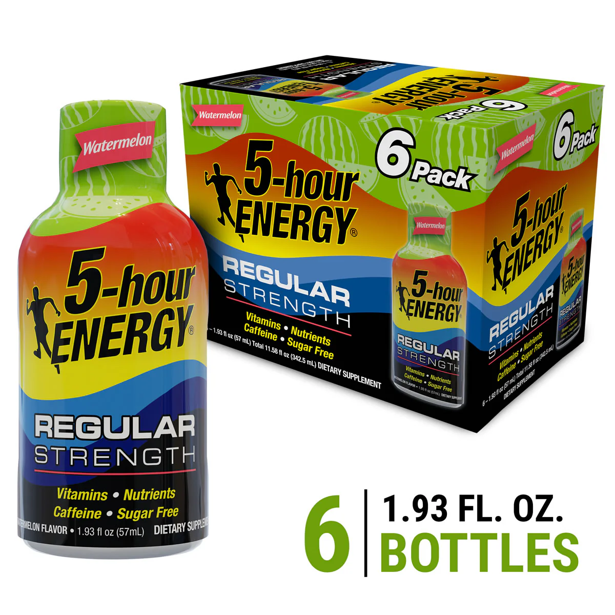Watermelon Flavor Regular Strength 5-hour ENERGY Shots - Image 4